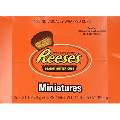 Reese's Miniature Peanut Butter Cups .31oz - 105 Cup Box