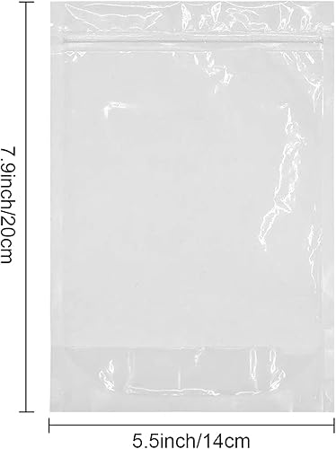 Miniatura 4 de Paquete de 100 bolsas transparentes con cremallera, bolsas de envasado de alimentos para frutas secas, bolsas de sellado transparentes a prueba de