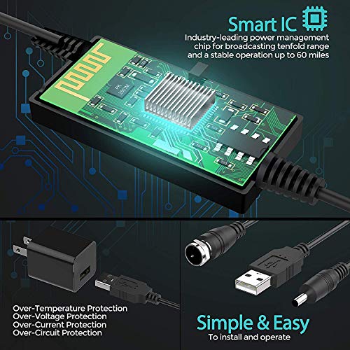 Updated 2023 Version Carbon Fiber Amplified Hd Digital Tv Antenna Long 480 Miles Range, Support 4K 1080P Fire Tv Stick And All Older Tv's Indoor Hdtv Channels Signal Booster - 16.5Ft Coaxial Cable #TOP2