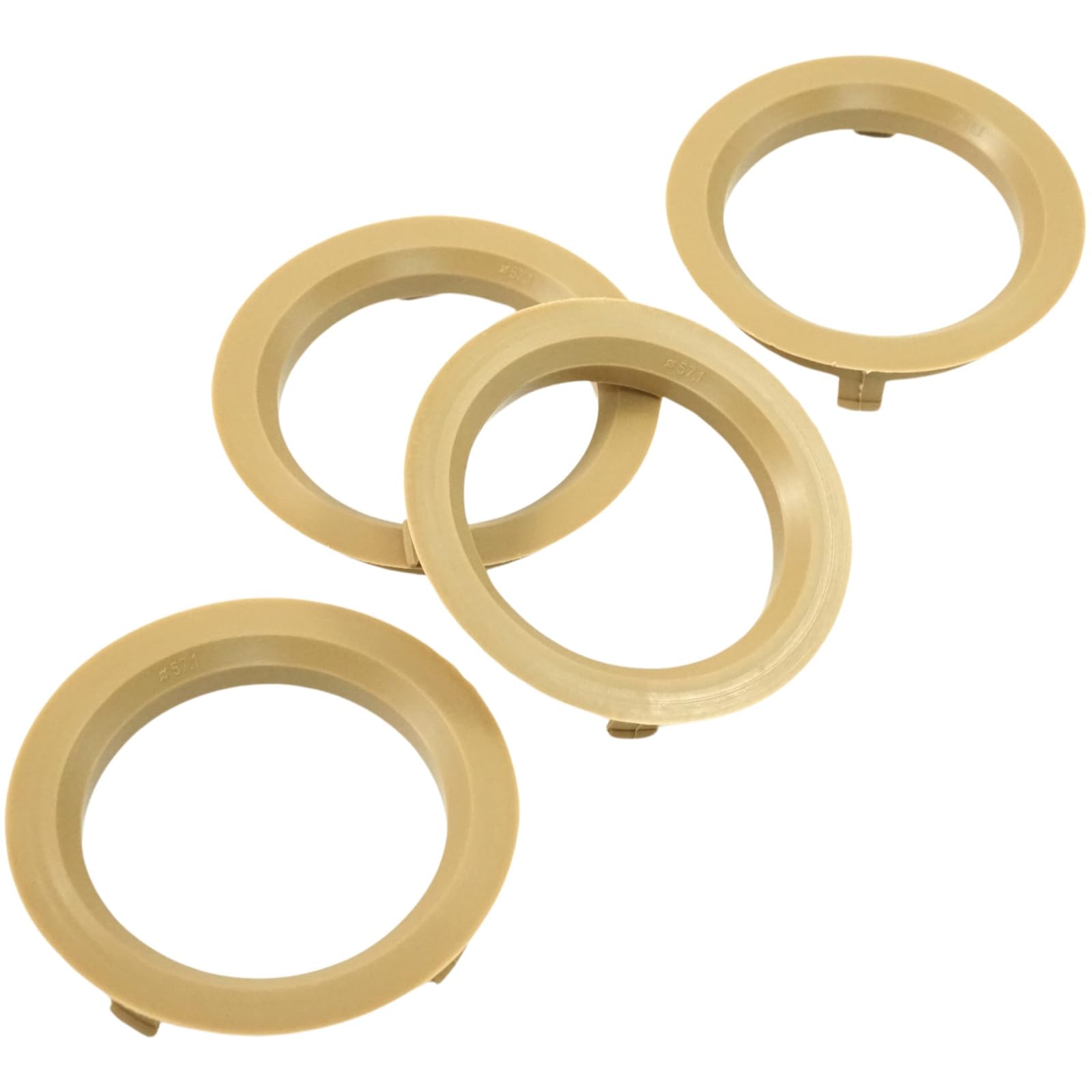 4x Zentrierringe 70.1-57.1 | 70,1 auf 57,1 kompatibel mit AEZ | Dezent | Dotz | Enzo | Hellbraun