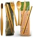Bamboo Cutlery and Reusable Utensils with Case. Travel Cutlery Set and Reusable Silverware Set To Go. TSA-Safe Reusable Cutlery Travel Set Contains Eco-Smart Reusable Bamboo Utensils