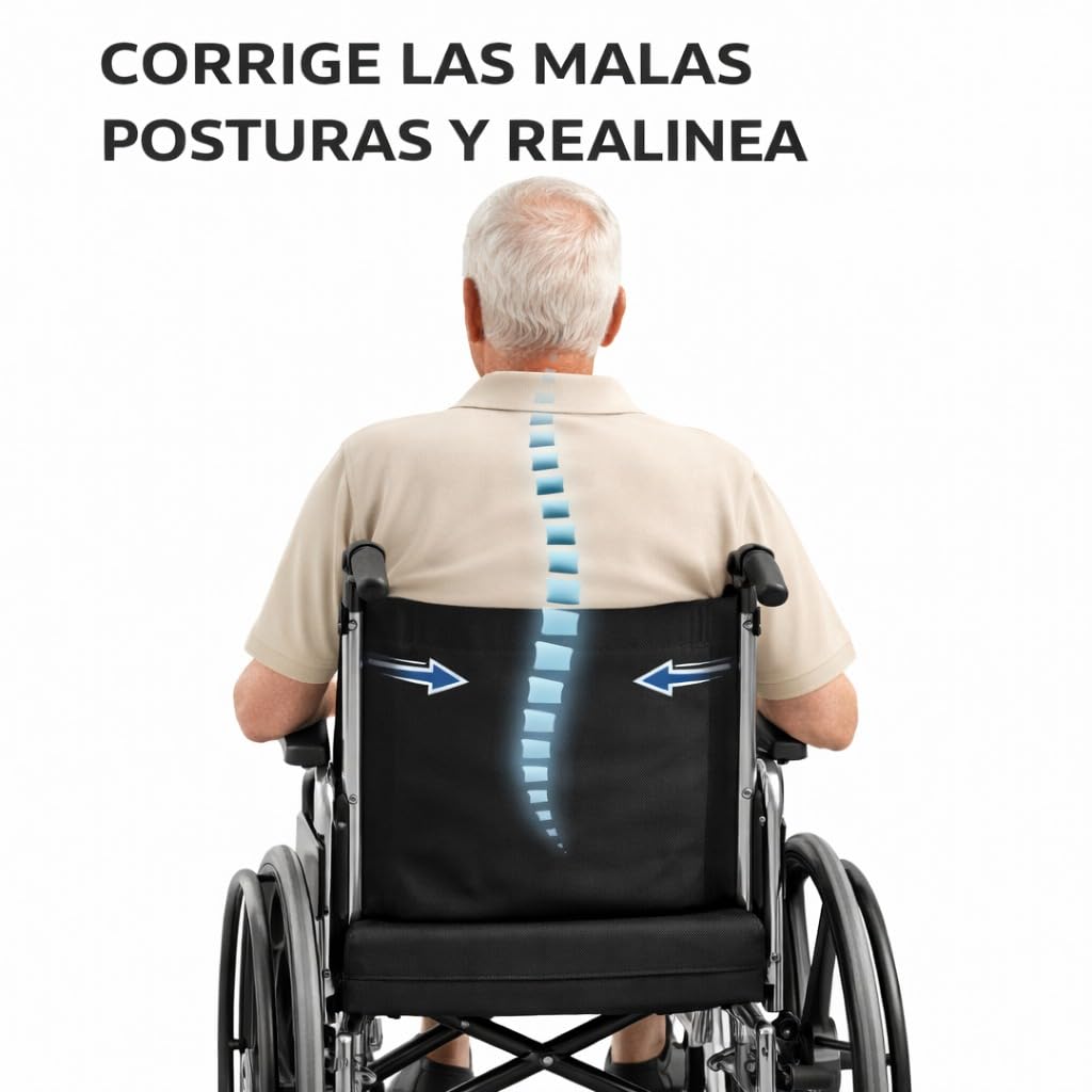 MATTREX | Cojín antiescaras para Silla de Ruedas viscoelástico 42x42x8 cm Alivio presión y Confort Diario – Cojín antiescaras Lavable, Transpirable y Antideslizante, Fabricado en España