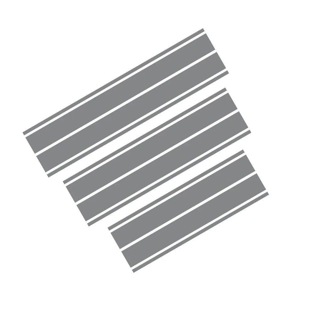 Dabhuoc Glossy Gray For Challenger Sxt Rally Racing Style Auto Stripe Kit Vinyl Decals Hood Roof Rear Trunk Stickers(Glossy Gray)