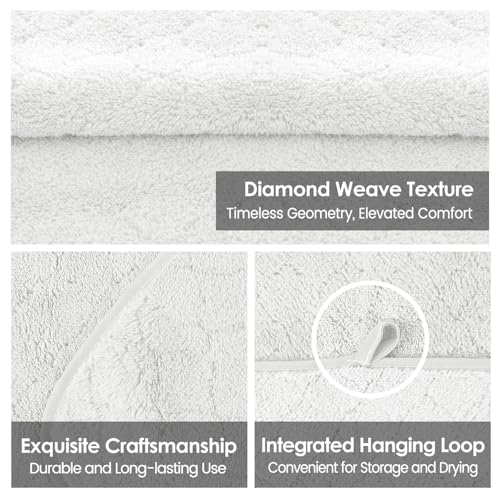 Image of JML Microfiber Bath Towels Set of 2, 30 in x 60 in, Oversized, Ultra Soft, Super Absorbent, Fast Drying, No Fading Large Bathroom Towel Set for Sport, Travel, Fitness, SPA,Yoga (Coral Fleece - White)