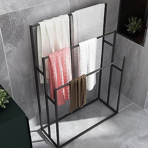 Porte-serviettes en métal robuste au design épuré et finitions soignées