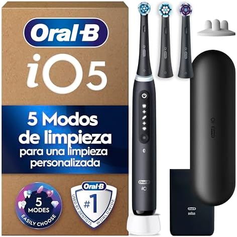 Oral-B iO 5N Cepillo de Dientes Eléctrico con Mango Recargable, 3...