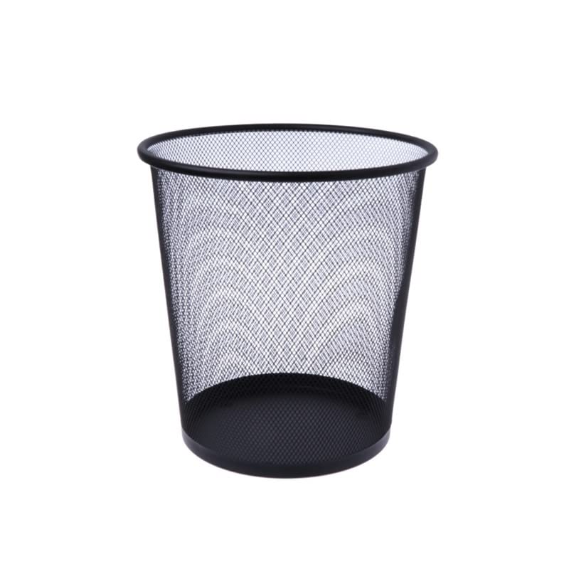 Cestino in Rete Metallica Pattumiera Rotonda Pattumiera per Il Riciclaggio Forniture per Strumenti per Ufficio Accessori da Cucina Neri per la casa