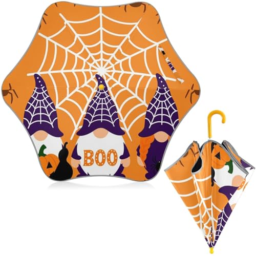 Paraguas infantil con tira reflectante de Halloween anti UV para mochilas de viaje