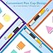 Toolterritary 48 Packs Oversized Dry Erase Pockets Reusable Sleeves with 3 Rings, 6 Assorted Colors 10x14 inch Job Ticket Holder, Heavy Dusty Work Order Sleeves for Classroom, School, Office