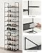 SONGMICS Shoe Rack, 10 Tier Shoe Shelf, Shoe Storage Organizer, Space-Saving, 11 x 17.7 x 68.1 Inches, Metal Frame, Non-Woven Fabric Shelves, for Entryway, Bedroom, Black ULSH010B02