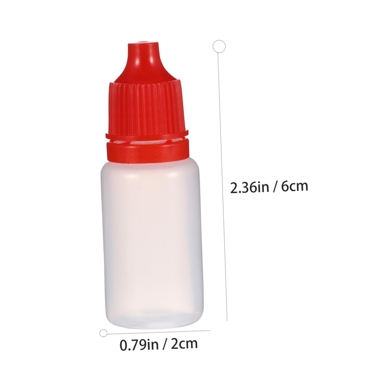 KICHOUSE 50pcs Bottles Dropper 10ml Eye Liquid Bottles Safe Medical Plastic Pe Rotating Cap Random Color