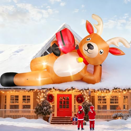 Weihnachten Inflatables Große 12ft Lounging Rentier - 360cm...