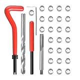 Rocaris 30 Pcs Thread Repair Kit, M8 x1.25mm Thread Repair Insert Kit Compatible Hand Tool Set for Auto Repairing