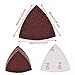 KingBra 40 Grit Triangular Multitool Sandpaper, 80mm Wood Sanding Paper Fit 3-1/8 Inch Oscillating Multi Tool Sanding Pads, Pack of 20 (Not Universal Size, Please Check The Size)