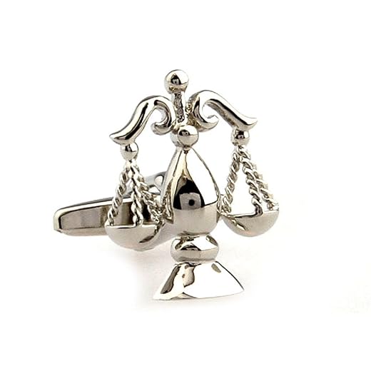 MRCUFF Lawyer Scales of Justice Attorney Law Legal Pair Cufflinks in Presentation Gift Box & Polishing Cloth
