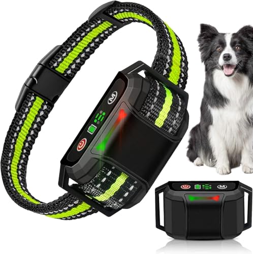 Dog Bark Collar, Rechargeable Smart Anti Barking Collar for Large Medium Small Dogs, No Shock Bark Collarfor Dogs with 5 Sensitivity Levels, Anti Bark Collar with Adjustable Ultrasonic Beep Vibration