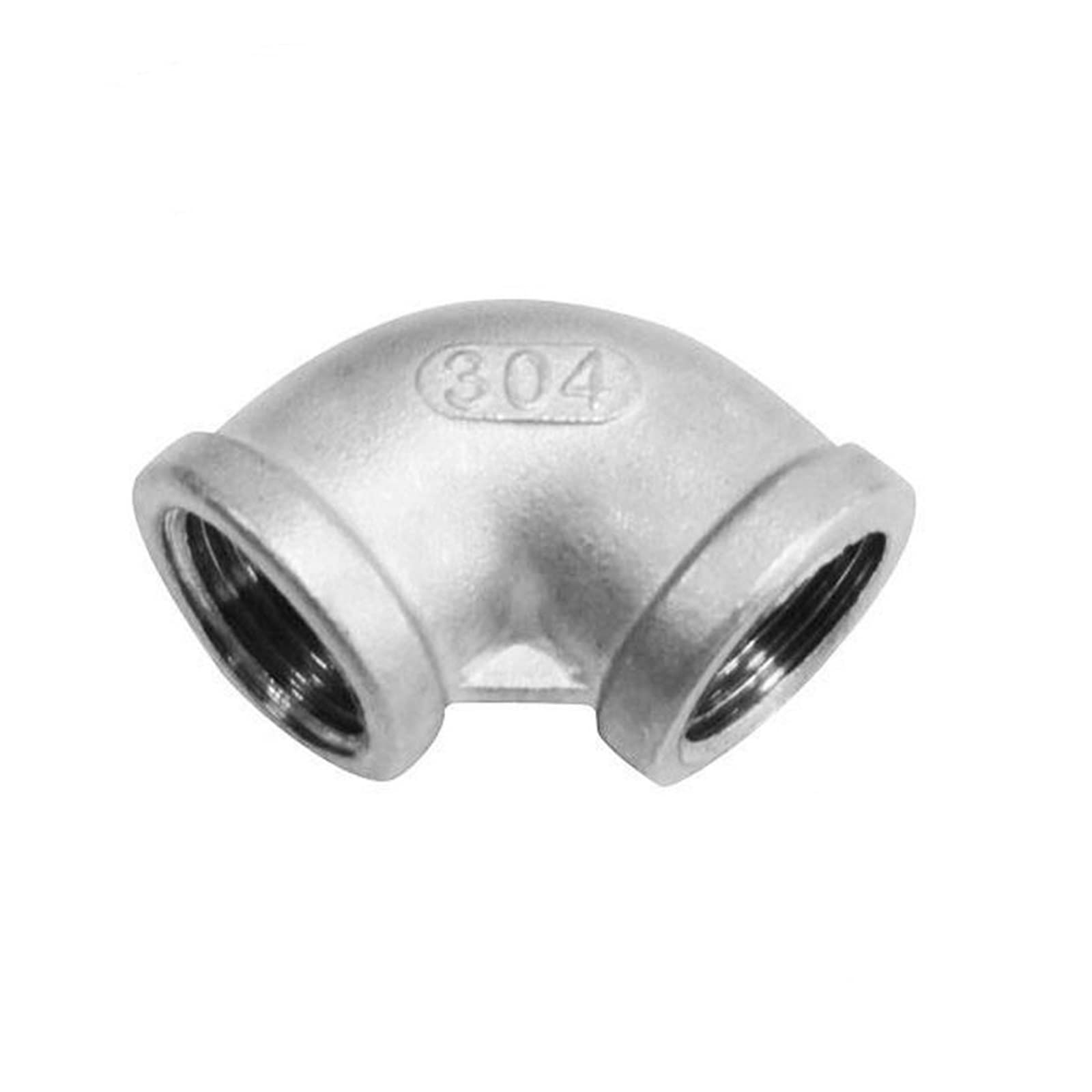 MAHIE Raccordi for Tubi filettati Femmina in Acciaio Inox SS 304 a Gomito da 1-1/4" con Angolo di 90 Gradi F/F Cheerfully