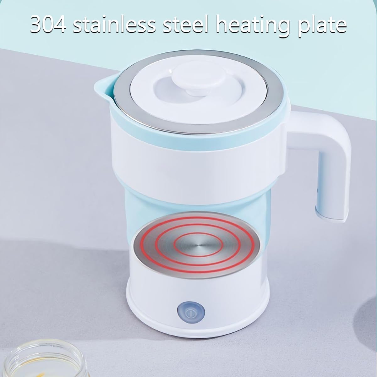 Bollitore Elettrico Pieghevole 0,7 L – 1000W, Controllo Digitale 45-100°C, In Silicone Senza BPA, Per Campeggio E Viaggio