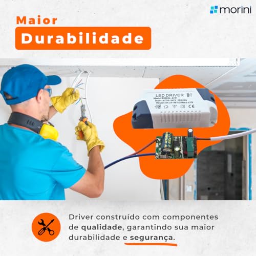 Driver Reator para Led de 8w a 24w Painel e Plafon de embutir ou sobrepor Bivolt Kit (10)