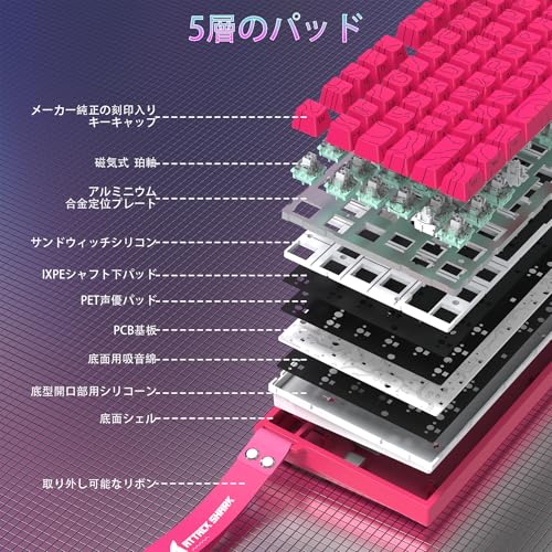 ATTACK SHARK ATTACK SHARK R82HE ゲーミングキーボード の商品画像 3