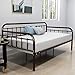 HOMERECOMMEND Metal Daybed Frame Twin Metal Slats Platform Base Box Spring Replacement Bed Sofa for Living Room Guest Room (Twin, Dark Copper)