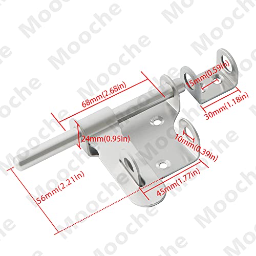 Mooche Sliding Bolt Gate Latch Heavy Duty 4.8 Inch Stainless Steel Barrel Bolt With Padlock Hole Safety Interior Door Latches Lock Brushed Finish #TOP1