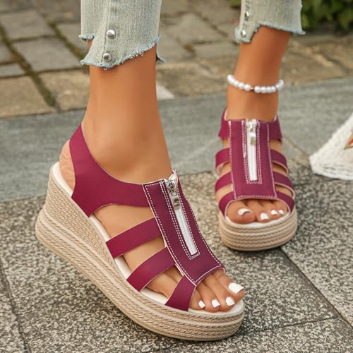 Sandale orthopédique femme compensée avec pantoufles bout ouvert chic