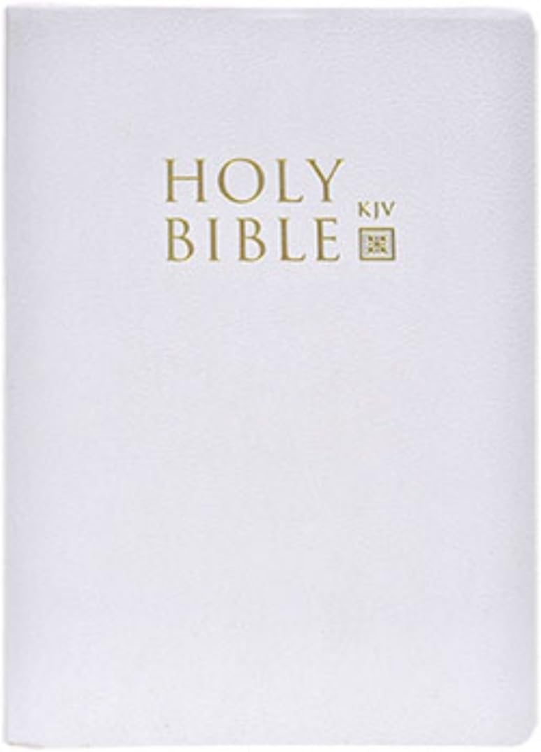 Holy Bible,Baptism Gift King James Version (White)