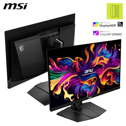 Image of MSI MAG 272QP QD-OLED X50 27 Inch WQHD Gaming Screen - Quantum Dot OLED 2560 x 1440, 500Hz /0.03ms, DisplayHDR True Black 500, AMD FreeSync Premium Pro, HDMI 2.1, DP 1.4a, Black