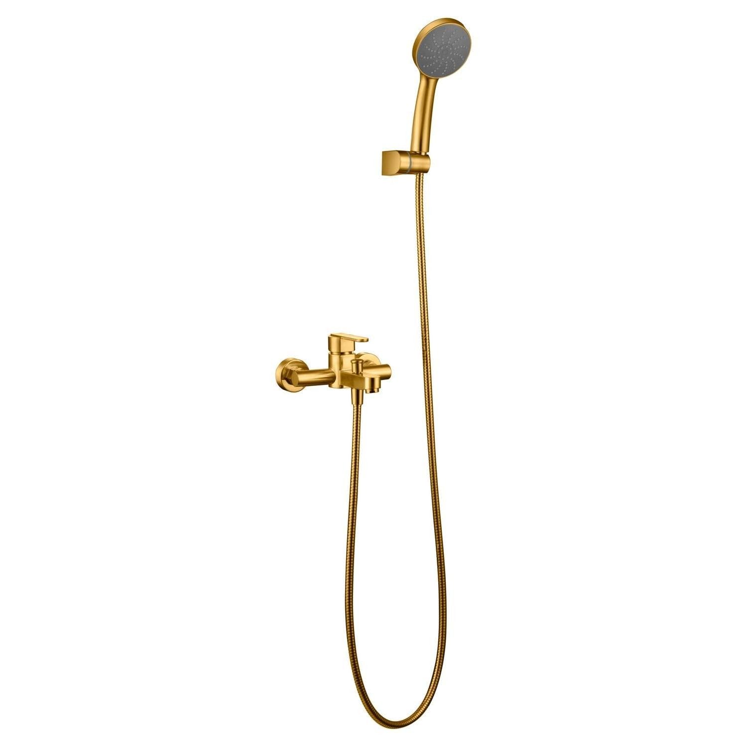 IMEX BDR001-4OC ROMA Kit Baño/Ducha Monomando Oro Cepillado