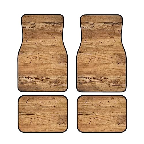 Tapis de sol voiture haut de gamme aspect bois de chêne brut rétro BAFAFA