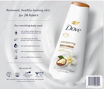 Dove Pampering Body Wash, Shea Butter & Vanilla, 23 FL OZ