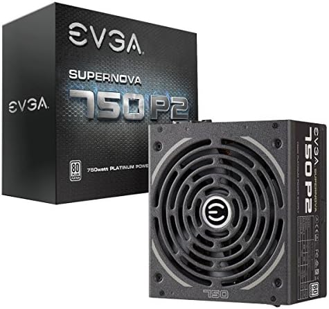 EVGA SuperNOVA 750 P2, 80+ PLATINUM 750W , Fully Modular , EVGA ECO Mode, 10 Year Warranty , Includes FREE Power On Self Tester, Power Supply 220-P2-0750-X1,Black