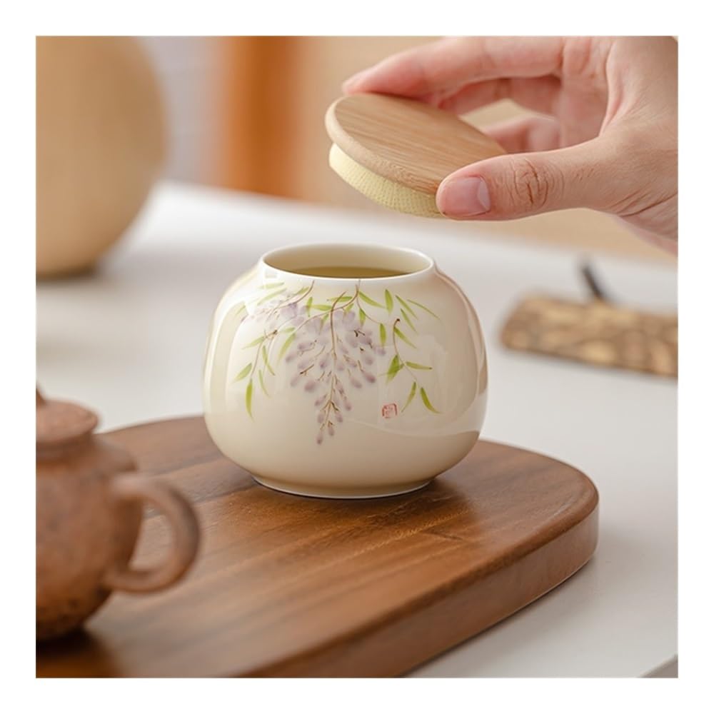 Pojemnik do przechowywania herbaty 10 szt. ręcznie malowanych pojemników na herbatę, ceramicznych do przechowywania w domu, małych przenośnych puszek dla Sugara