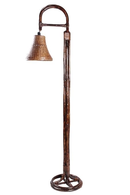 IRA Rattan Vintage Style Floor Lamp