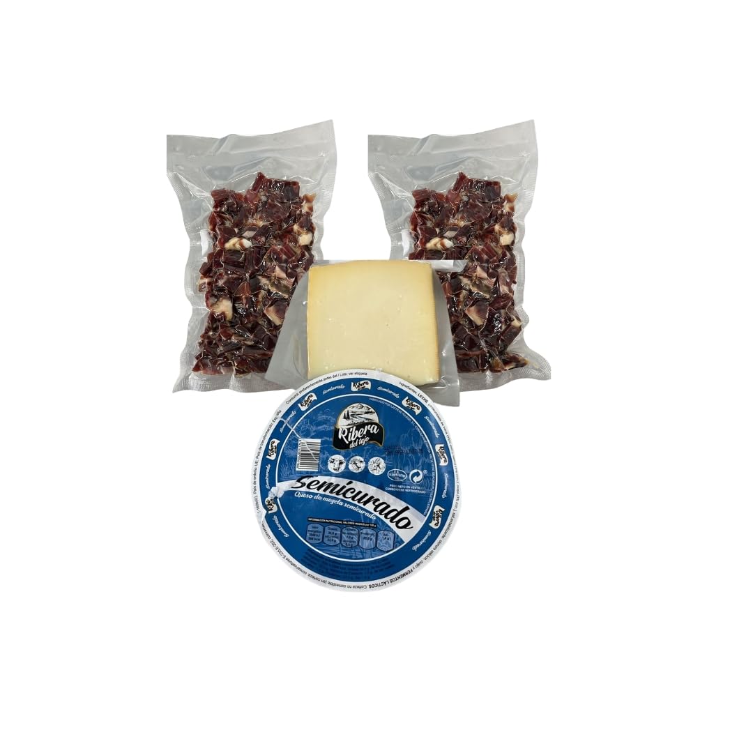 Virutas de Jamón ibérico cortados a cuchillo + queso semicurado pasteurizado de REGALOde Lonchemur
