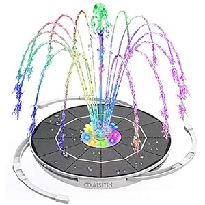 AISITIN 6,5W LED Solar Springbrunnen Bunt