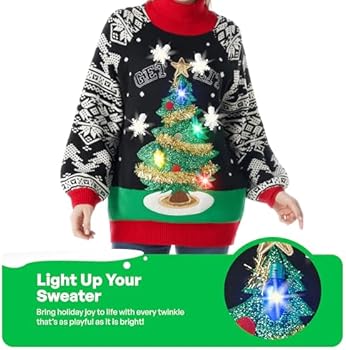 Apollo Foute kersttrui dames met verlichting led lampjes