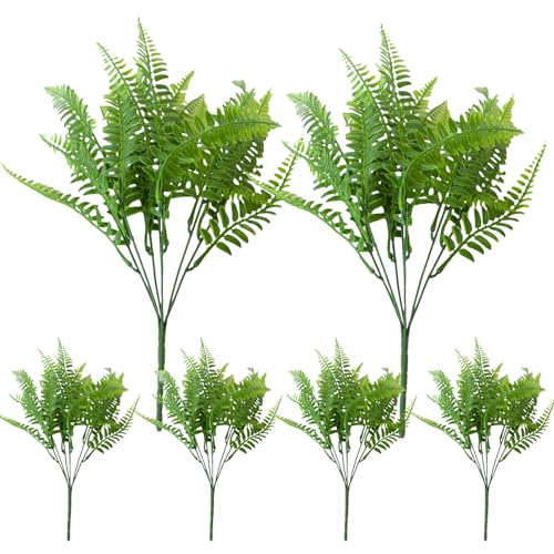 Genérico Plantas Artificiales - Helechos Falsos para Exterior - Simulación Natural Realista Verde para Familia Amigos Pareja