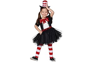 Dr. Seuss Toddler Cat Hat Costume | Official Trademark | Party Dress | Hat