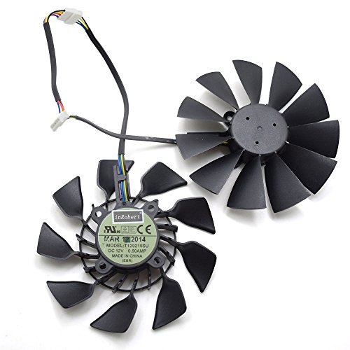 inRobert 95mm T129215SU Cooler Fan for ASUS Radeon R9 280 280X 290 290X Graphics Card Fan Replacement (Fan-AB)