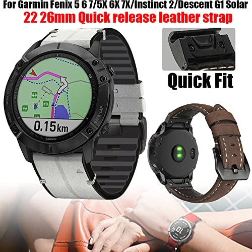 Correa Garmin Fenix 7X 6 5X de 22mm y 26mm pulsera de silicona para Instinct 2 y Descent G1 2