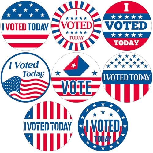 Étiquettes I Voted Today Tenceur : 1000 autocollants de vote ronds en rouleau