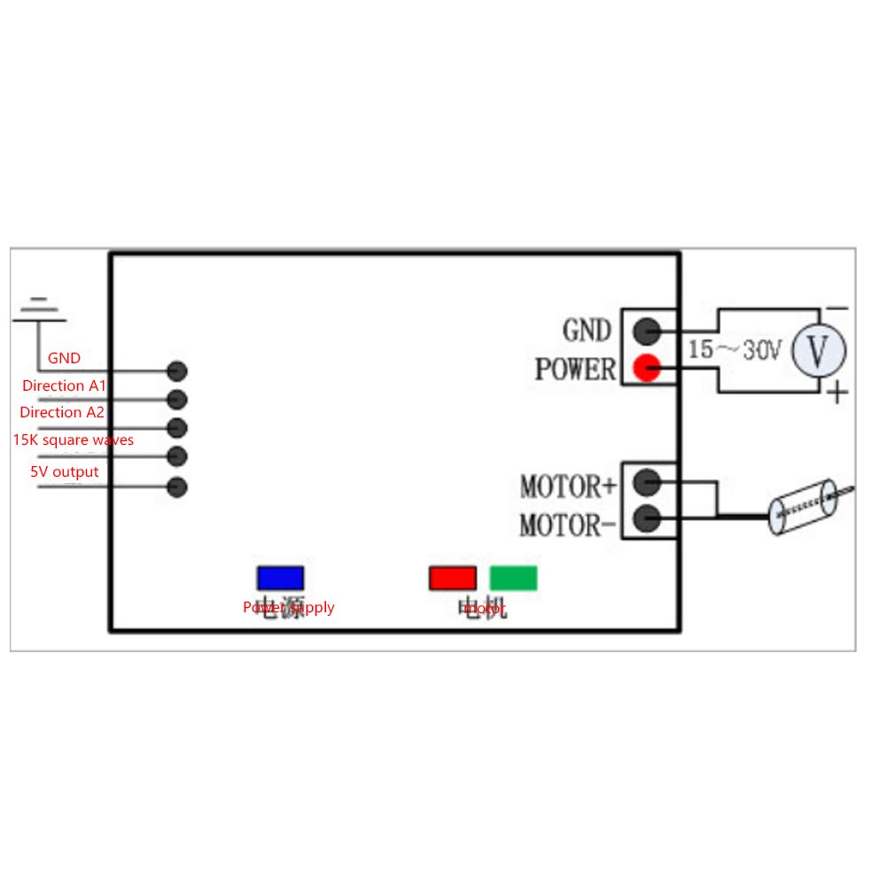 aqxreight Módulo de Accionamiento de Motor de CC de 30 A, Controlador de Puente H Compacto de Alta Potencia, Rendimiento Eficiente para Aplicaciones de 12 V 30 V, Compatibilidad Versátil con