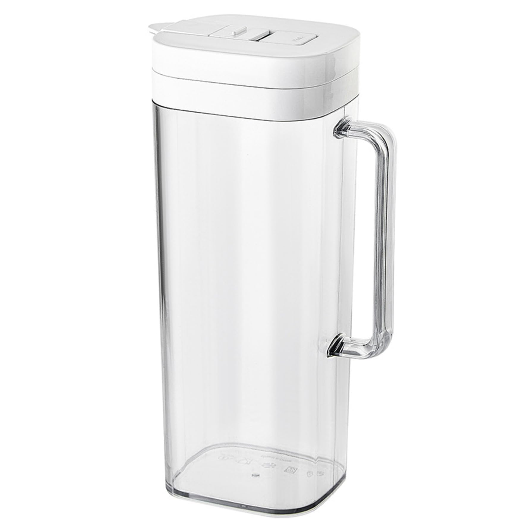 Takingup Transparent 2 Quart Pitcher With Lid, 2L Plastic Clear Water Pitcher For Fridge With Handle & Switch Lock Leakproof Water Container For Fridge, Juice, Iced Tea, Coffee With Lid