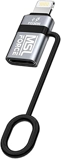 安心の日本企業 MSL FORCE USB-C to Lightning 変換アダプタ データ転送 (PC間のみ) PD充電 36W 480Mbps ストラップ付 ul011b-36w (充電専用 1個)