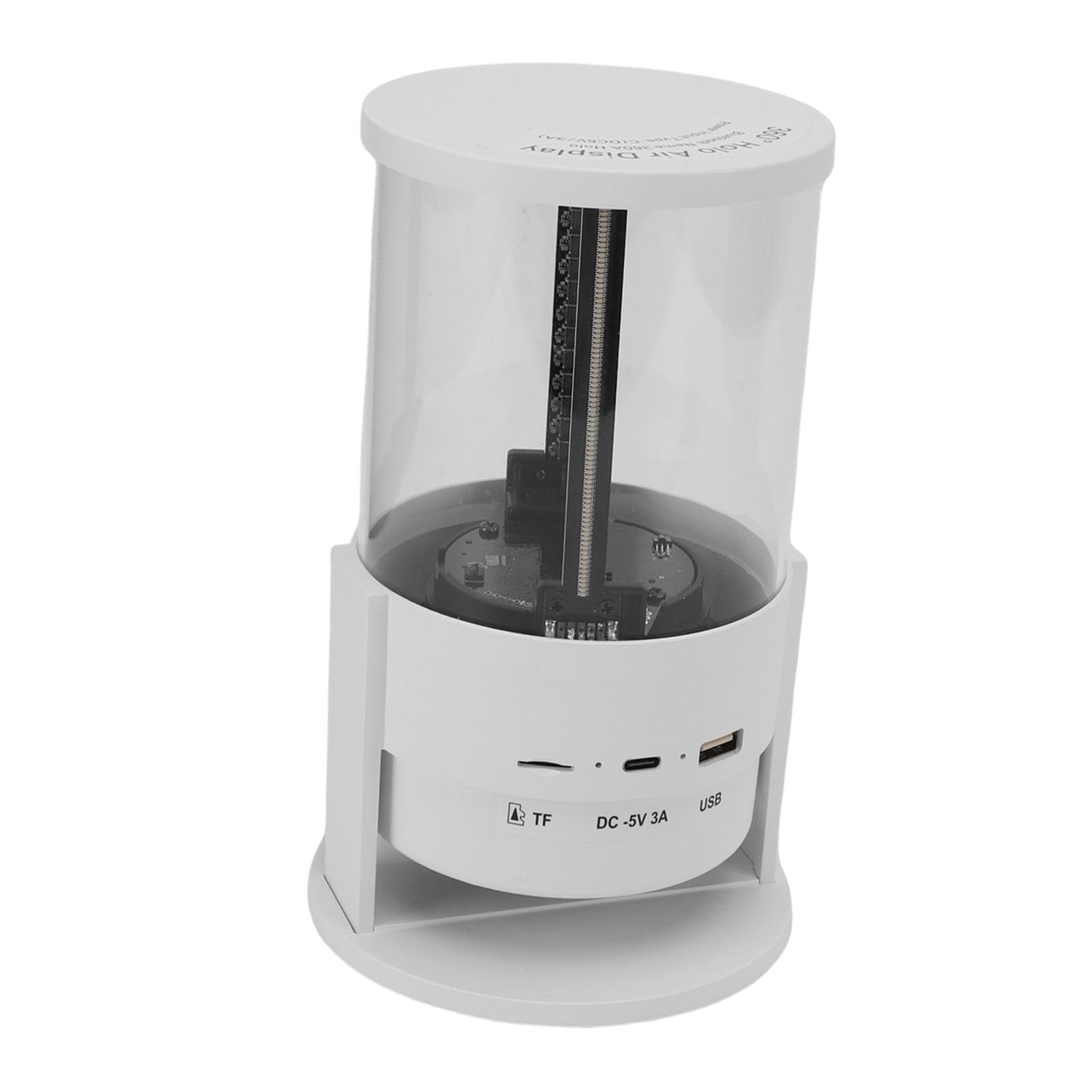 Gedourain Ventilatore Ologramma LED 10cm 1080P Display Pubblicitario 3D WiFi a Due Foglie per Negozi Uffici Supermercati Ristoranti con Copertura Trasparente