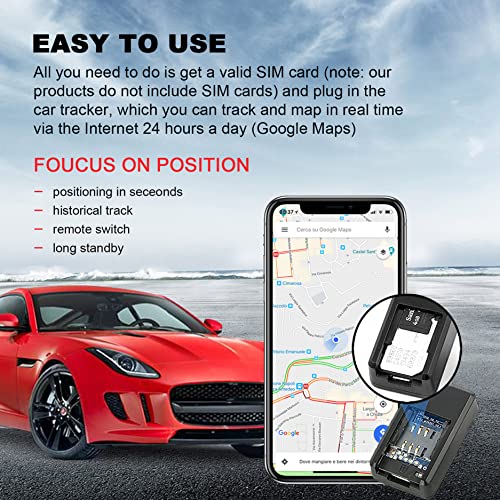 Gps Tracker For Vehicle,Magnetic Mini Gps Tracker Locator Real Time, No Subscription,Anti-Theft Micro Gps Tracking Device With Free App For Cars, Kids, Elderly, Wallet, Luggage #TOP1