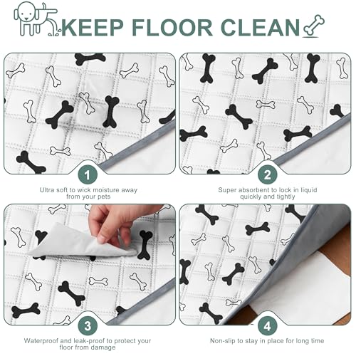 Image of Eterish Reusable Washable Pee Pads for Dogs Large /Extra Large 36'' x 41'' 2 Pack, Absorbent Pet Puppy Dog Training Pads Non-Slip, Waterproof Whelping Potty Pads for Dogs Leak-Proof