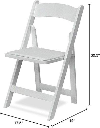 Miniatura 26 de EventStable Titan Series - Sillas plegables de madera para interiores y exteriores, color negro, con relleno de vinilo para bodas y eventos, paquete